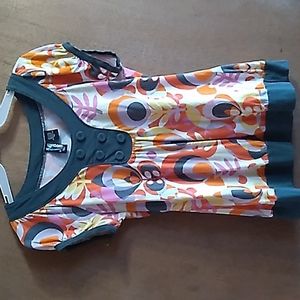 Weavers Orange & Yellow  70's Pattern Blouse